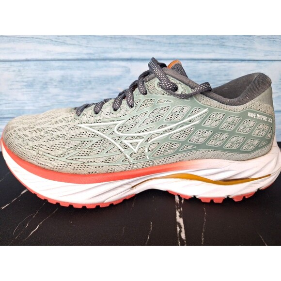 Mizuno Wave Inspire 20 XX Men\'s Gray Orange Running Shoes Sz 6.5 main image 15